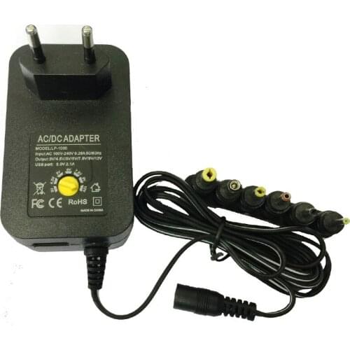 3V 4.5V 5V 6V 7.5V 9V 12V 30W AC DC Adapter Adjustable Power Adapter Universal Charger For LED Camera Phone