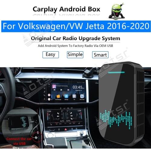 For Volkswagen VW Jetta 2016-2020 Car Multimedia Player Android System Mirror Link GPS Map Apple Carplay Wireless Dongle Ai Box