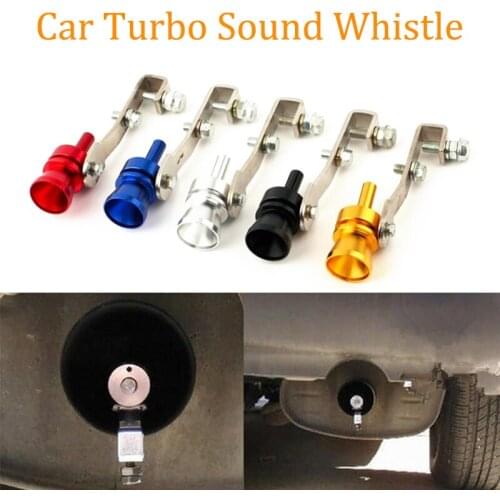 Car Turbo Al alloy Sound Whistle Exhaust Pipe Sound Refit S-XL Size Motorbike Exhaust Fake Turbo Whistle Muffler Blow Off Valve
