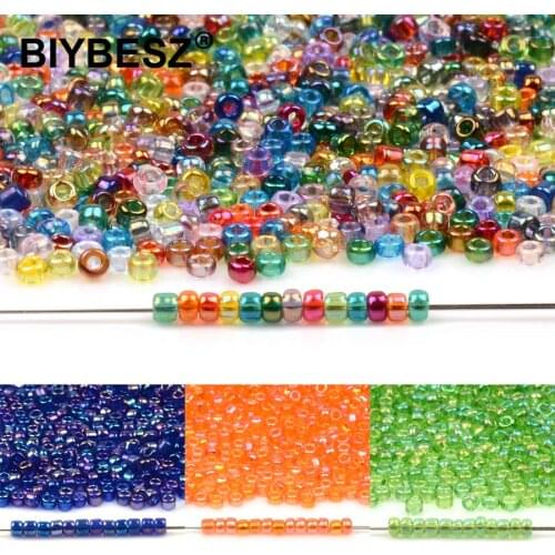 Plating Colorful 2mm Czech Glass Seed Beads Charm Seedbeads Rondelle Spacer Beads For DIY Bracelet Necklace Jewelry Making