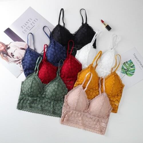 Lace Underwear Gathered Bra Top Seamless Vest Padded Bralette Women Lingerie Push Up Crop Top Strapless Breathable Back Bra