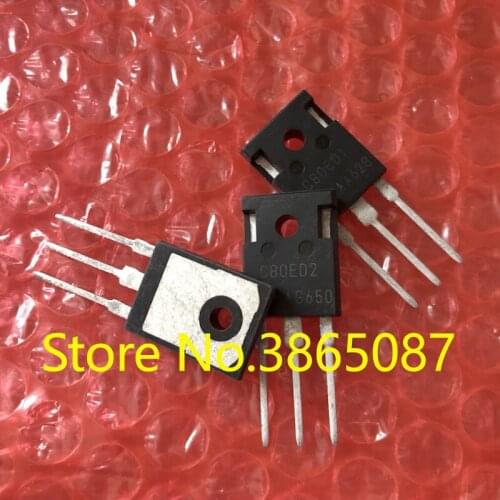 C80ED2 IDW80C65D2 OR C80ED1 IDW80C65D1 TO-247 FAST SOFT RECOVERY RECTIFIER DIODE 10PCS/LOT ORIGINAL NEW
