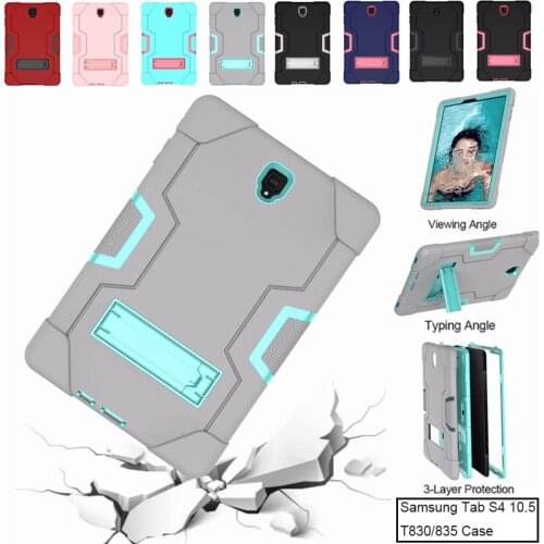 Case For Samsung Galaxy Tab S4 2018 10.5 inch T830 T835 T837 SM-T830 Cover Funda Tablet Kids Safe Shockproof Kickstand Shell