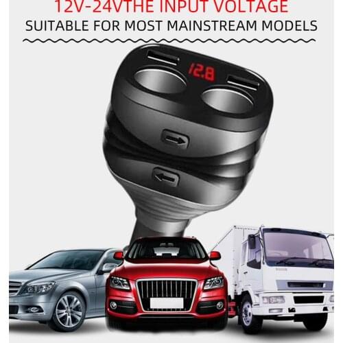 BOOST Car Cigarette lighter socket Splitter Charge Dual USB 4.8A Quick Charge 12V 24V Auto Power Adapter Plug
