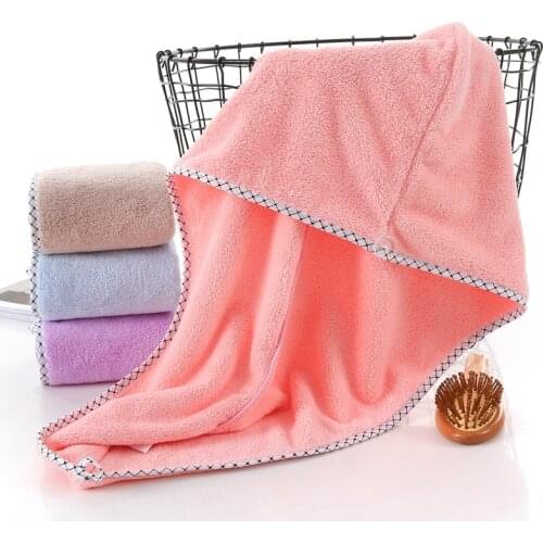 Hot Microfiber Bath Towel Hair Dry Quick Drying Lady Bath Towel Soft Shower Cap Hat For Lady Man Turban Head Wrap Bathing Tools
