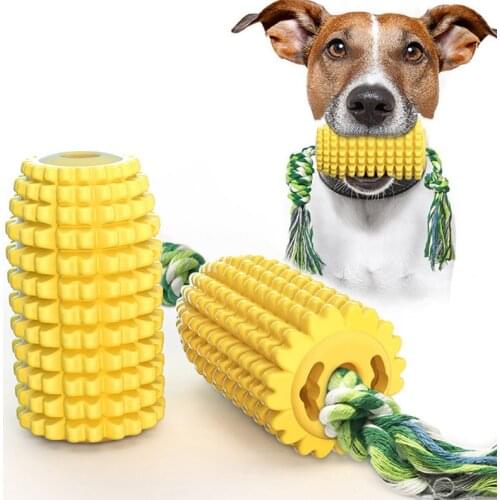 Dog Toys Pet Leakage Toy Food Corn Molars Bite Resistant Teeth Cleaning Big Dogs Chew Toy Cotton Rope Toys Nontoxic Pets Product
