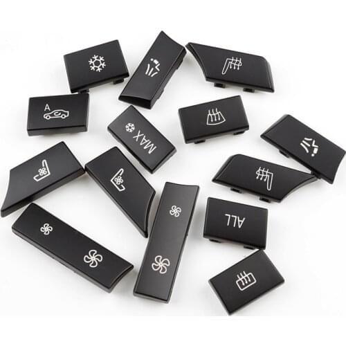 11/12/14Pcs Car A/C Heater Button Key Caps Repair Kit Switch Button Cover For BMW F01 F02 F06 F07 F10 F11 F12 F13 2010-2017