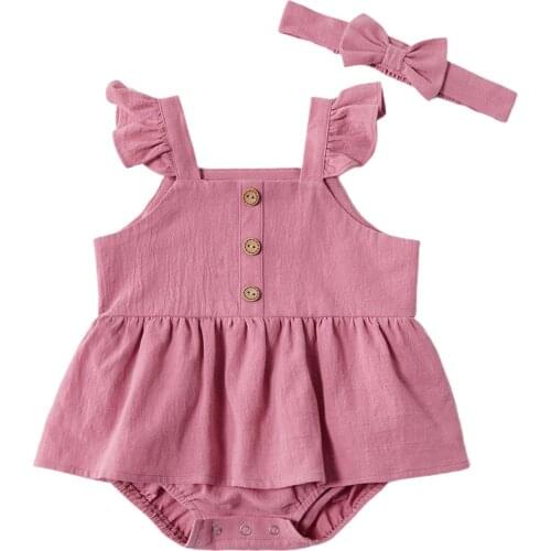 Citgeett Summer New Family Matching Outfits Parent-child Costume Baby Romper Mother and Daughter Dress Solid Dresses