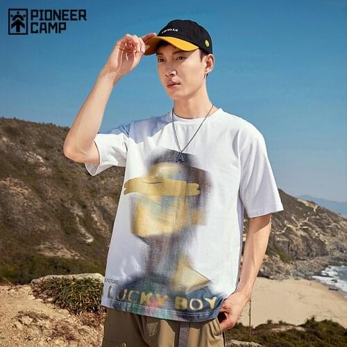 Pioneer Camp Creative Graffiti Cool t-shirt Men Oversize Streetwear Hip Hop Short Sleeve Mens Summer Tops XTS116592