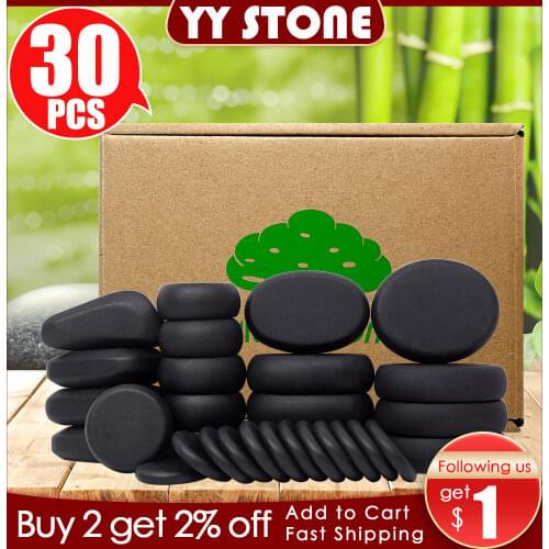 Tontin 30pcs/set Hot Stone Massage Set spa massaging stones massager care jade basalt stone beauty salon health care lava rosh