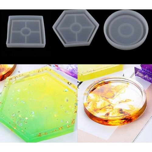 Clear Silicone Mold Square Shape Mould for DIY Jewelry Coaster, Decorative Crafts Making Supplies for Home, Party Decor, 108mm