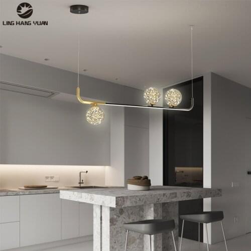 Nordic Modern Led Pendant Light Arcylic Lampshade Chandelier Pendant Lamp for Living room Dining room Kitchen Hanging Lamp Light