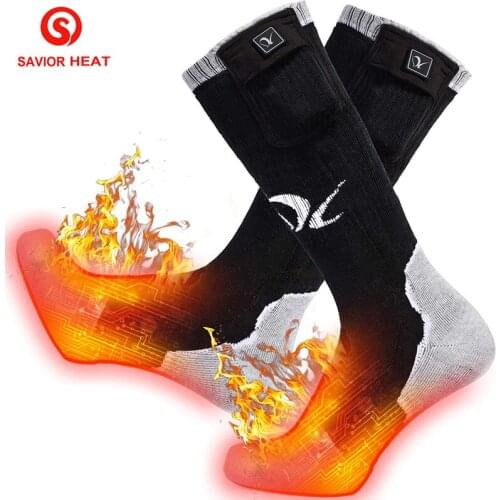 Savior Winter Outdoor Sports Heating socks 7.4V Electric Battery Heated Warming Cotton Socks For Snowboard Skiing Fishing Hiking