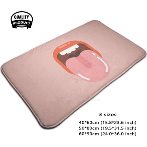 Mouth And Tongue Ready To Give Comfortable Door Mat Rug Carpet Foot Pad Mouth Tongue Oral Teeth Hygiene Health Lips Sexy Hot