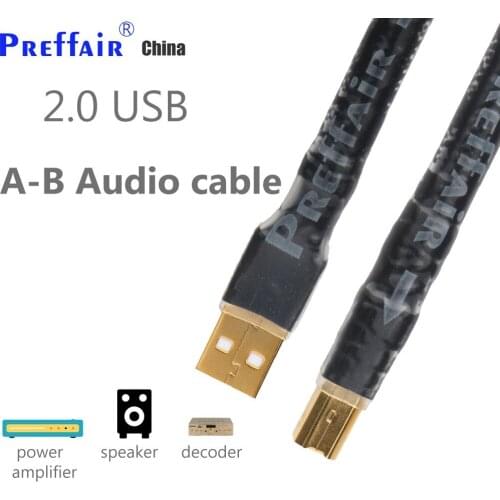Preffiar x1 Hifi USB Cable High Quality Type A to Type B Hifi Data Cable For DAC