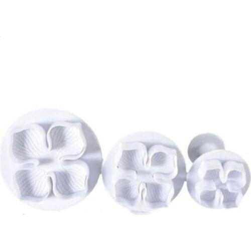 3Pcs/Set Flower Blossom Mold Home Cake tools Silicone Hydrangea Fondant Cake Decorating SugarCraft Plunger Cutter Free Shipping