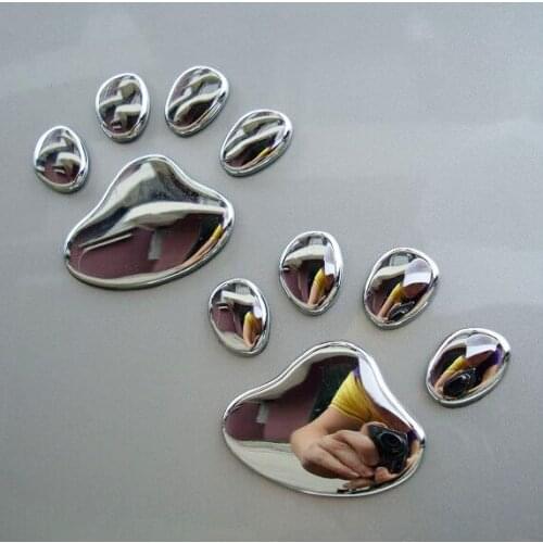 3D Dog Foot Car Stickers Cat Feet Cute Car Decoration PVC Auto Body Sticker SUV Modification Decal Automobile Tuning Accessories