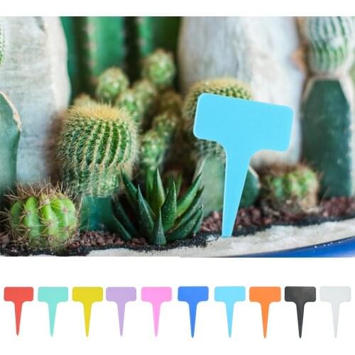 50pcs Nursery Premium Label Plastic Plant Type T Label Garden Plant Pot Planter Vegetable Label Tag