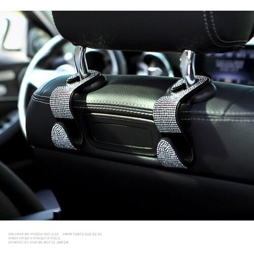 Car Hook Diamond Pendant Creative Rear SeaT Backrest Hook Car Accessories Practical Car Interior