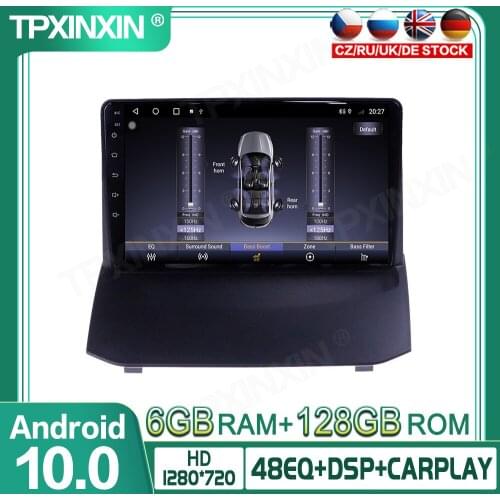 6+128GB Android 10.0 For Ford Fiesta 2008 - 2016 Car Multimedia Player GPS Navigation Headunit Radio Audio Stereo Tape Recorder