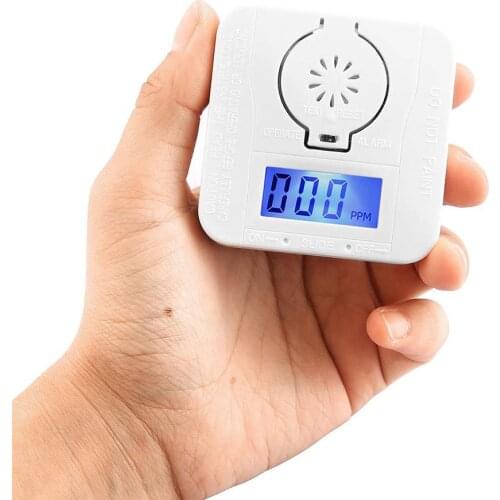 Monoxide Detector Household Security Alarm with LCD Display Device Dual Sensor Smoke CO Alarm Gas Analyzer High Sensitivity