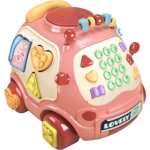 Baby music car early education hand drum assembly building blocks baby phone car enlightenment toy musical toys for baby