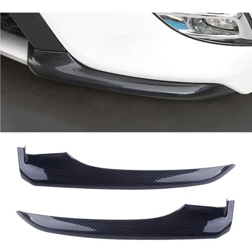 DWCX 2PCS Car Carbon Fiber Texture Front Bumper Lip Corner Cover Trim Sticker ABS Fit for Toyota Camry 2018