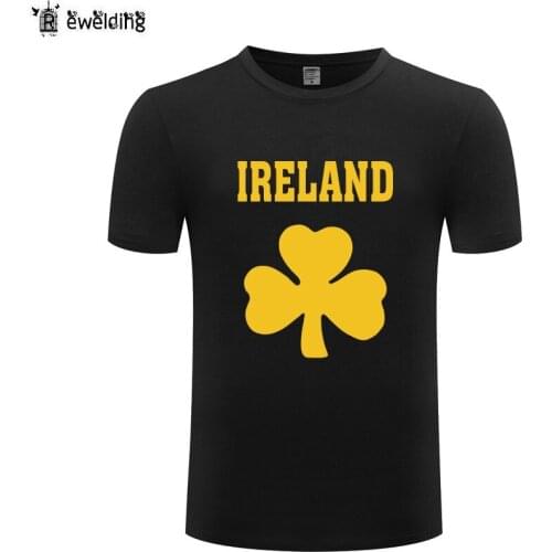 Ireland Shamrock Printed Men T Shirt Novelty T Shirts Men Cotton Short Sleeve O-Neck Tshirt Streetwear Top Tee Man T-Shirt New