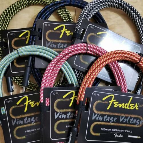Fender 3/ 6/10/15 Electric Guitar Cable Wire Cord No Noise Shielded Bass Cable Guitar Amplifier Accessories Musical Instruments