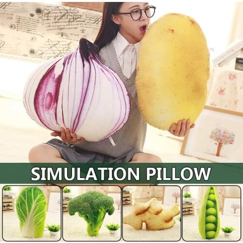 Creative Home Simulation Vegetable Pillow Cushion Vegetable Plush Dolls Ginger Potato Broccoli Cabbage Pea Pepper Plush Toy