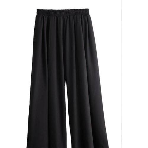 Fashionable mens wide leg pants high waist loose black pants 2020 NEW