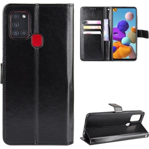 Fashion ShockProof Flip PU Leather Wallet Cover Samsung Galaxy A21S Case For Samsung A21S A 21S SamsungA21S SM-A217F Phone Bags