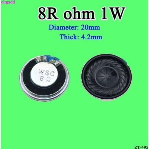 Cltgxdd New Ultra-thin Mini speaker 8 ohms 1 watt 1W 8R speaker Diameter 20MM 26mm 32mm 36mm 2CM thickness 4MM 4.5mm 5mm