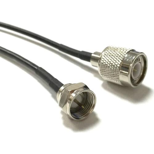New TNC Male Switch F typeMale Plug jumper cable RG174 20CM Adapter Wholesale Fast Ship