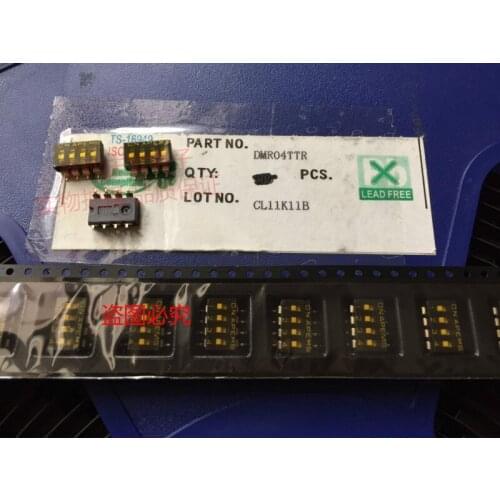Original new 100% DIP DMR-04 dial switch 2.54mm spacing 4 bit coated gold foot SMD coding