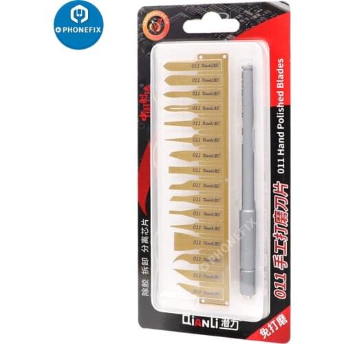 Qianli 011 Phone CPU IC Glue Remover Knife Thin blade set Mainboard BGA chip glue Cleaning Scraping Pry Knife Multi-function