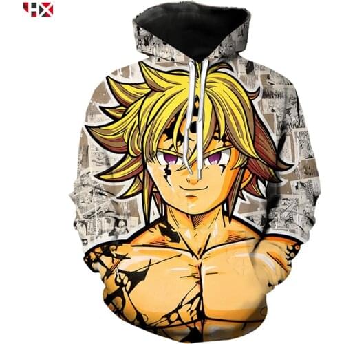 The Seven Deadly Sins Hoodies Men Women 3D Print Meliodas Sin of Anger Hoodie Harajuku Streetwear Casual Pullovers X444