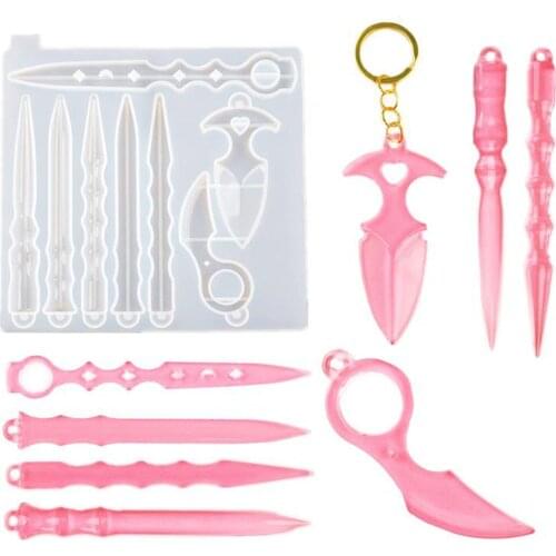 Silicone Mold Handmade Keychain Jewelry Making Tool for Epxoy Resin Casting