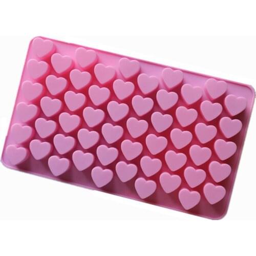 55 Super Mini Heart Shape Silicone Cake Mold Chocolate Mold Ice Cube Tray Pudding Jell Molds Vassoi di ghiaccio in silicone