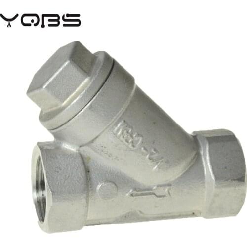 304 Type Y three way Strainer Filter Stainless Steel female Jointer Pipe Connection connector Fittings