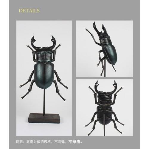 Insect Small beetle ornament Animal Big beetle resin column handicraft Creative office desk Home decoration