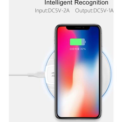 Universal Qi Wireless Charger For iPhone XS Max XR Phone LED USB ios Wireless Charging For Samsung Galaxy S8S9 Plus Fast Charger