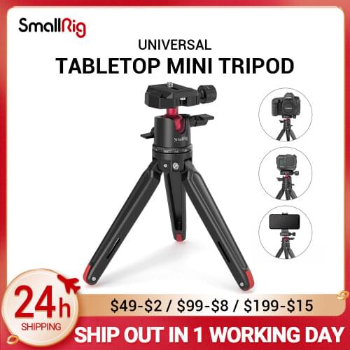 SmallRig Universal Tabletop Mini Tripod with Panoramic Ball Head Tripod for Phone Tripode for Camera ,DSLRs Adjustable 2664