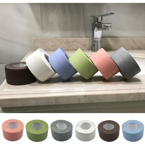 Sink waterproof tape bathroom kitchen sealing strip tape white self-adhesive waterproof wall sticker tape bathroom kitchen tape