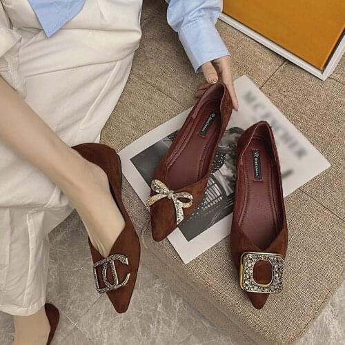 Womens Flat Shoes, Stylish Red Wedding Shoes with Appliques (Pointed Toe)