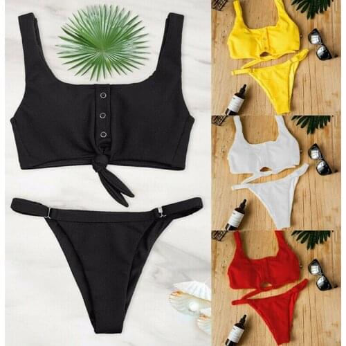 Women Push-up Padded Bra Bikini Triangle Swimwear Swimsuit Bathing Beachwear