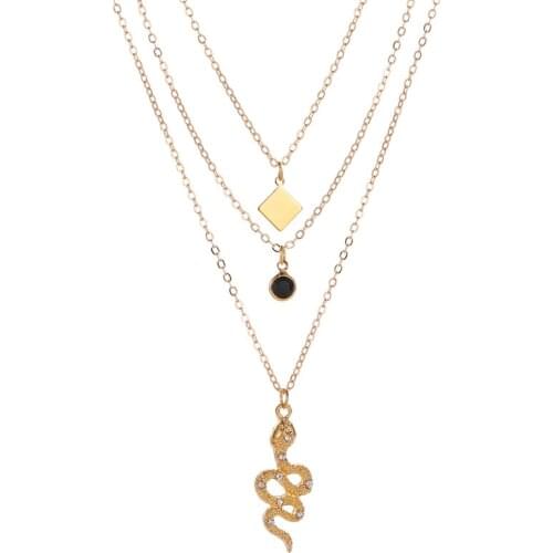 Snake Pendant Necklace For Women Zodiac Sign Punk Choker Necklace Neck Collar Fashion Layered Necklace Bohemia Jewelry