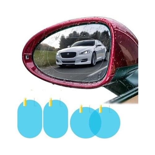 2Pcs/set Rainproof Car Accessories Car Mirror Window Clear Film Membrane Anti Fog Anti-glare Waterproof Sticker Driving Safety