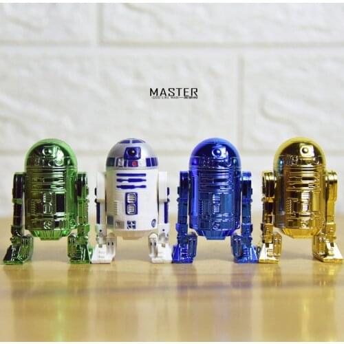 4PCS 6cm Disney star wars R2-D2 robot doll model ornaments collection ornaments