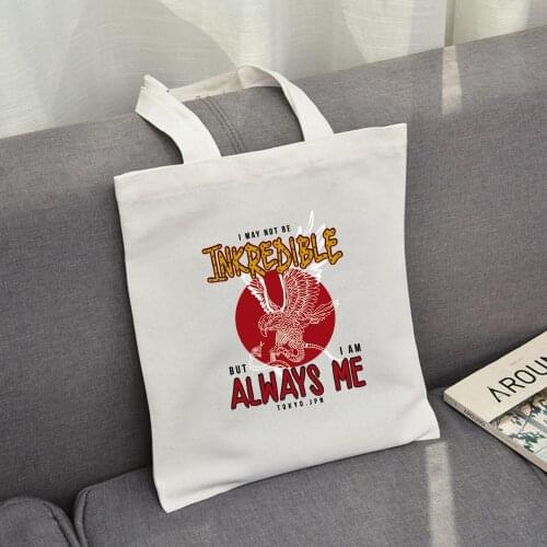 Anime Canvas Bag Ladies Tote Bag Cotton Shopper Bag Korean Harajuku Shoulder Bag Women Vintage Female Bags Eco School Book Bags